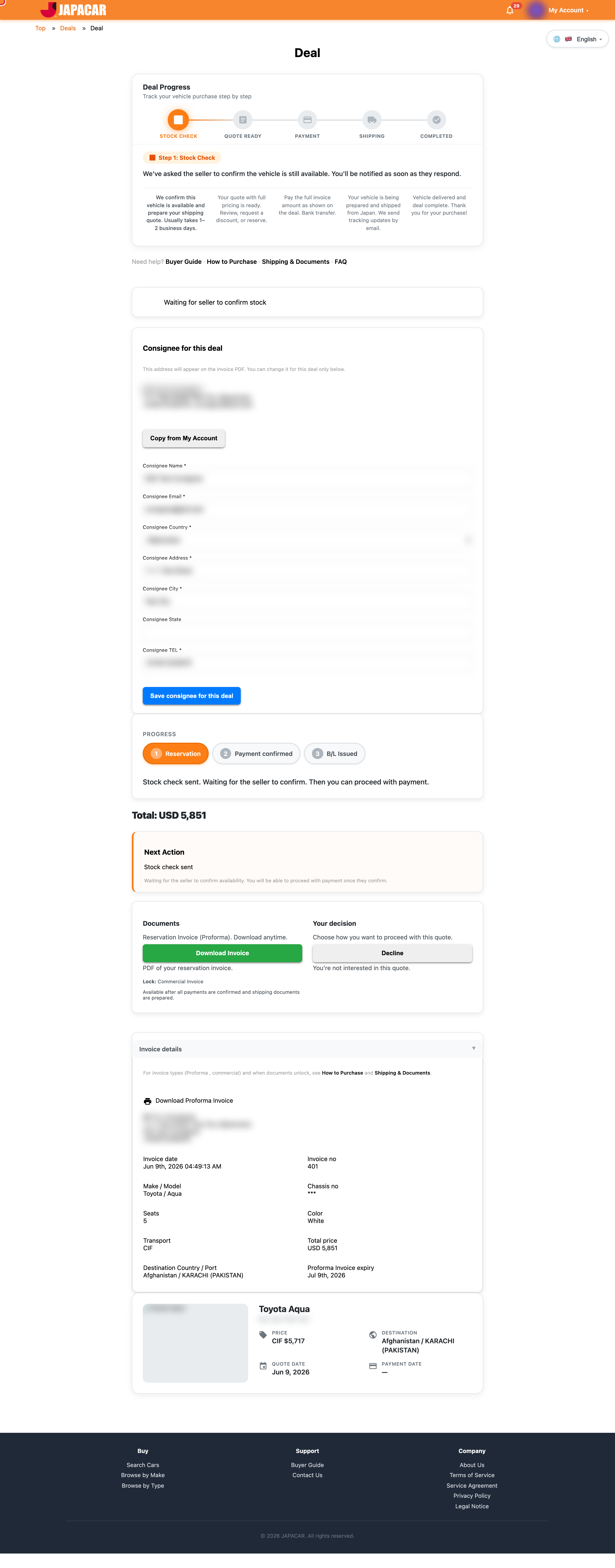 Payment proof upload